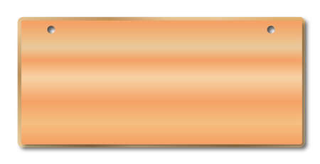 A pale softwood sign over a white background with two fixing holesのイラスト素材