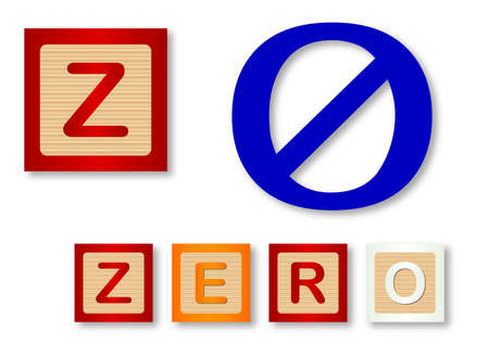 Z Is For Zero text with sliced appleのイラスト素材