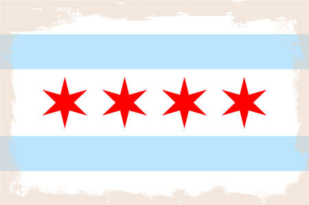 The flag as adopted by the city of Chicagoのイラスト素材