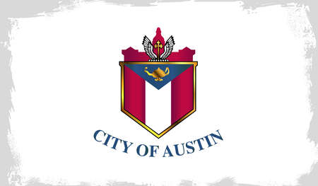 The flag as adopted by the city of Austinのイラスト素材