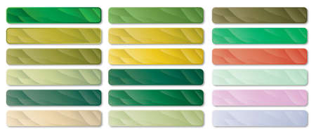 A collection of blank web buttons on a white backgroundのイラスト素材