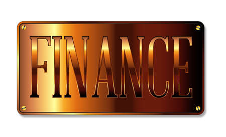 Finance department plaque over a white backgroundのイラスト素材