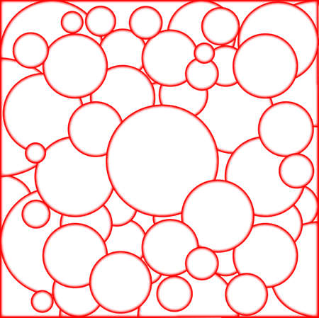 A collection of red circles over a white backgroundのイラスト素材