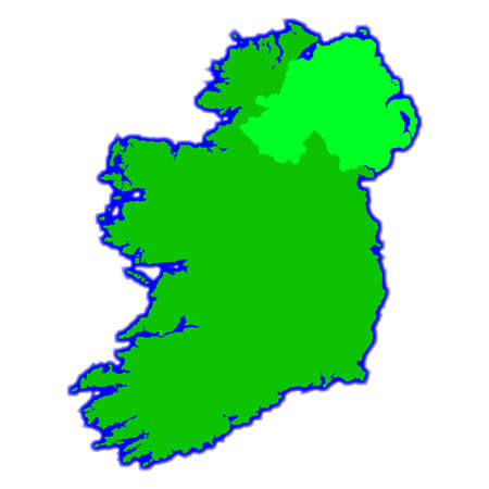 Both North and South Irelend over a white backgroundのイラスト素材