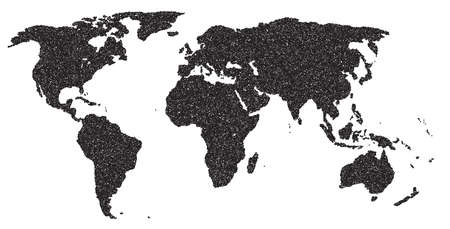 A map of the world in black and whiteのイラスト素材