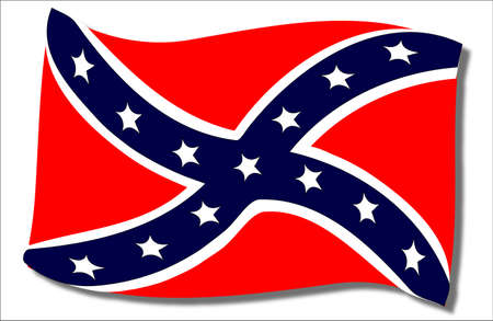 The flag of the confederates during the American Civil Warのイラスト素材