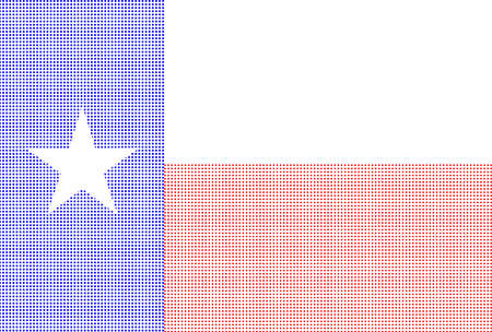 The flag of the USA state of TEXAS in halftoneのイラスト素材