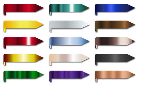 Metal multicolored arrows over a white background for your web designのイラスト素材