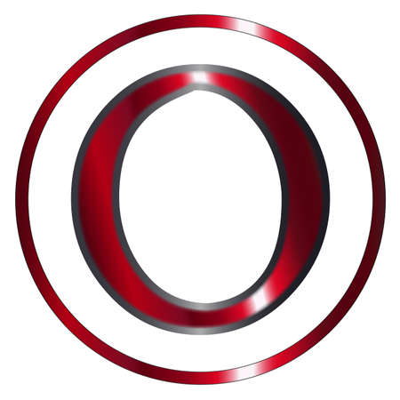 Omicron a letter from the Greek alphabet isolated over a white Background.のイラスト素材