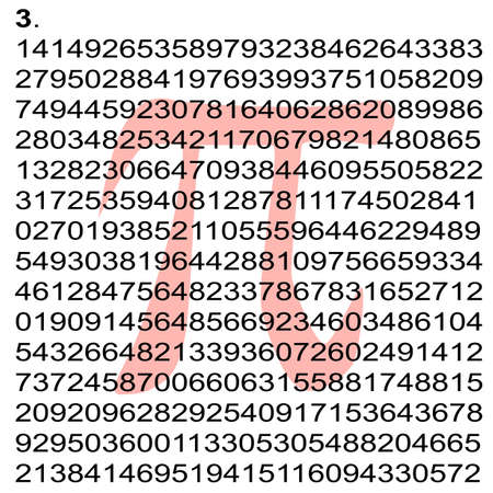 Pi with its number to several decimal places on a white backgroundのイラスト素材