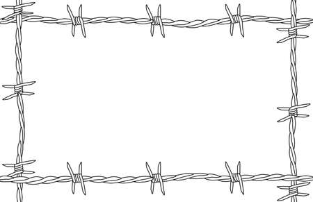 A barbed wire background as a page borderのイラスト素材