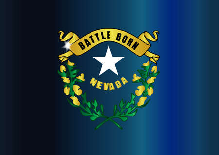 The USA state of Nevada flag iconのイラスト素材