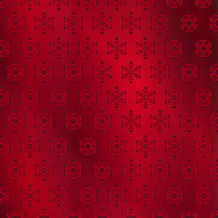 Red falling snowflake pattern over a red backgroundのイラスト素材