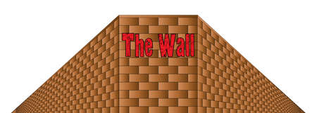 A graffiti wall with both sides going into infinity.のイラスト素材