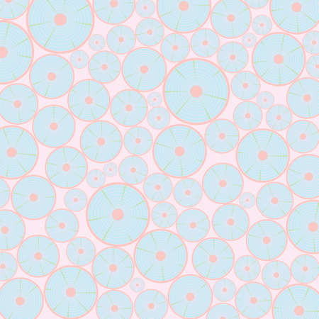 End section of a pile of cut timberのイラスト素材