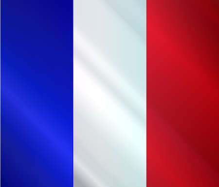 French flag set on a heavy grunge backgroundのイラスト素材