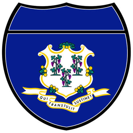 Connecticut state flag.のイラスト素材