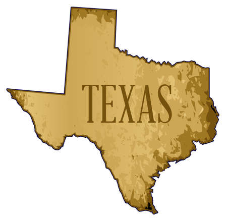A parchment background of brown shades in the shape of a map of Texasのイラスト素材