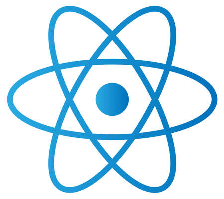 An abstract isolated atom in white backgroundのイラスト素材