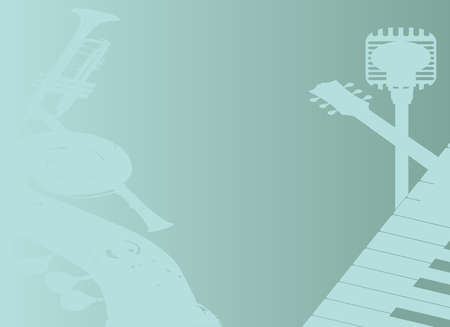 Pale green bckground for a jazz club posterのイラスト素材