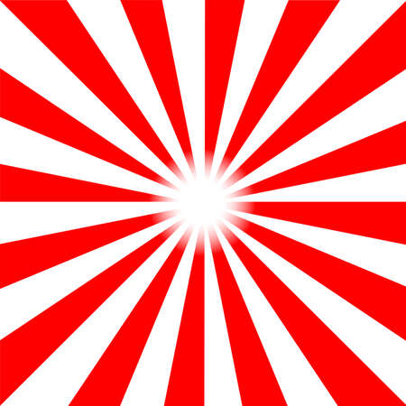 A bright red and white color ray style background with white faded middle splashのイラスト素材