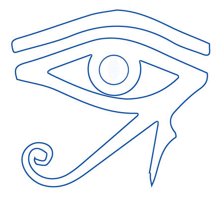 The eye of Ra as found in Egyptian tombsの写真素材