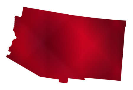 Outline map silhouette of the state of Arizona on a white backgroundのイラスト素材