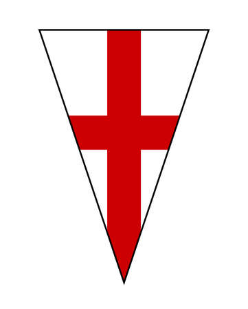The England St George Flag as part of a buntingのイラスト素材