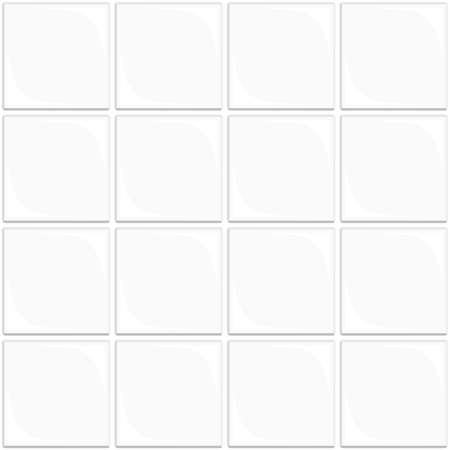 Typical seamless set of white ceramic bathroom or restroom wall tiles on a white backgroundのイラスト素材