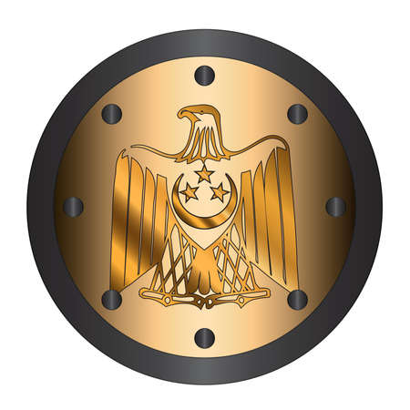 Typical shield as may have beenused by the armies of Saladin during the crusade warsのイラスト素材