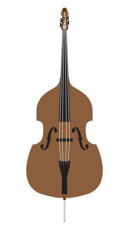 A cartoon style isolated and traditional double bassのイラスト素材