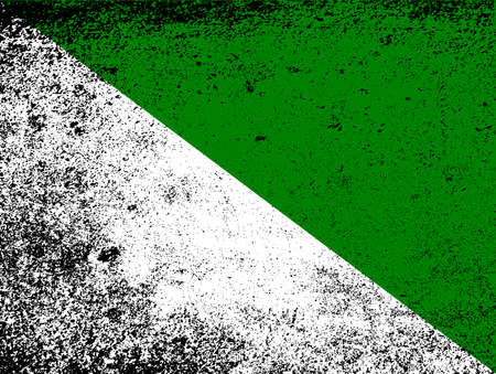 The flag of the Russian region of Siberia in white and green with grunge FXのイラスト素材