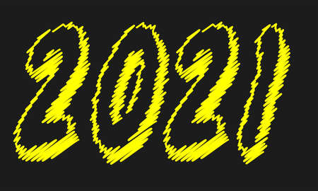 An old blackboard with a 2021 new year message