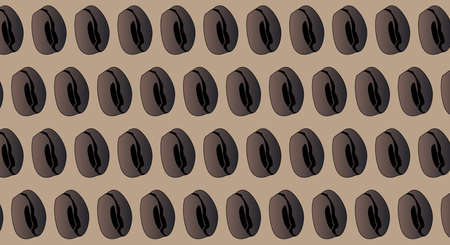 A coffee bean  background on white