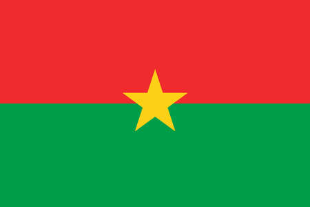 The flag of the African country of Burkina Fasoのイラスト素材