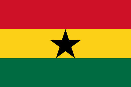 The flag of the African country of Ghanaのイラスト素材