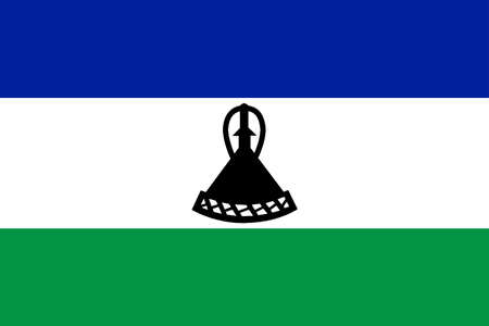 The flag of the African country of Lesothoのイラスト素材