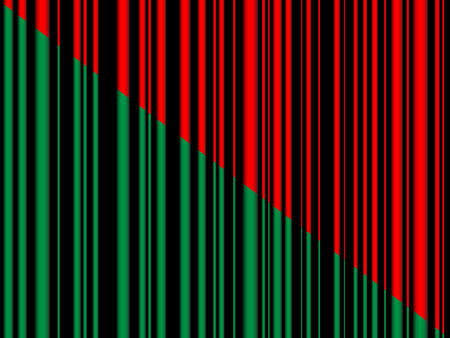 A black background with faded red and green stripes in diaganal as a foregroundのイラスト素材