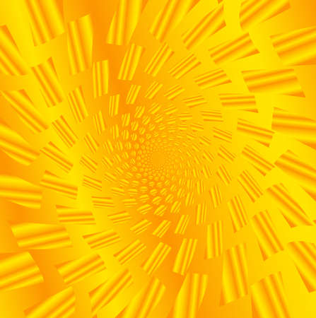 A vortecc spiral in bright gold as a spinning backgroundのイラスト素材