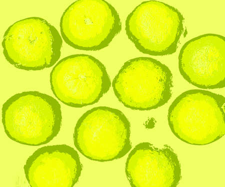 A collection of lime green circles in abstract style