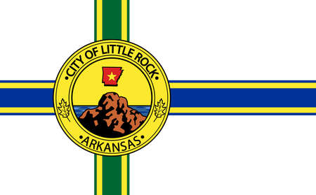 The flag of the city of Little Rock in Arkansas USAのイラスト素材