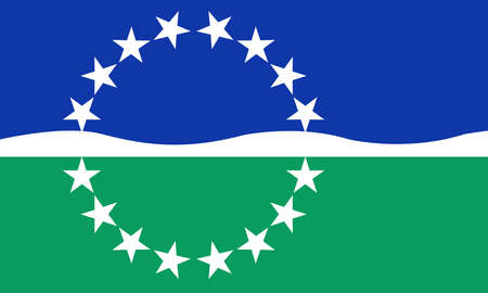 The flag of the city of Hampton Roads Virginia USAのイラスト素材