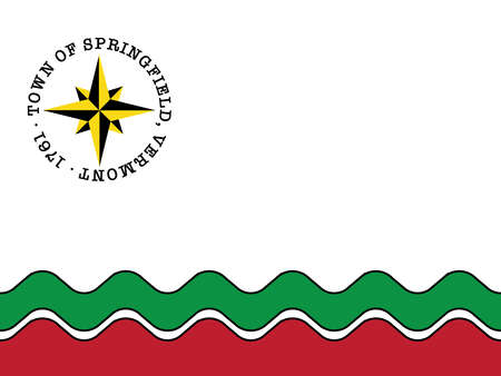 The flag of the city of Springfield Vermont USAのイラスト素材