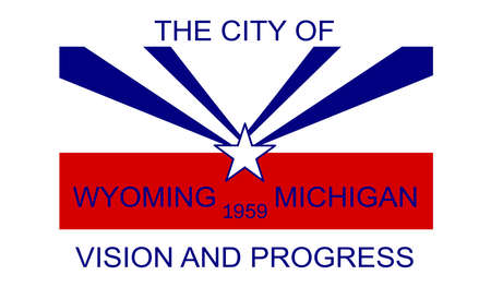 The flag of the city of Wyoming City Michigan USAのイラスト素材