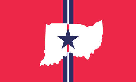The flag of the city of Union Indiana USAのイラスト素材