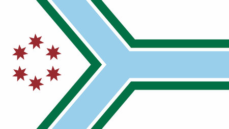 The flag of the United States county of Cook in Illinoisのイラスト素材