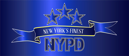 New Yorks Finest NYPD spoof law officer shield badge isolated on white.