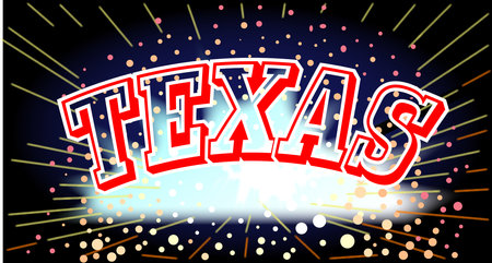 Texas over a flash and sparks backgroundのイラスト素材