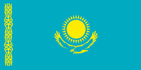 Flag national flag of the country of Kazakhstanのイラスト素材