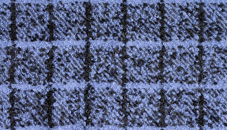 Texture of fabric boucle of blue and black colors for backgroundの写真素材